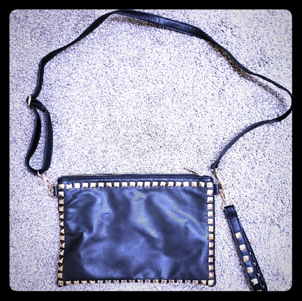 Multi function black handbag